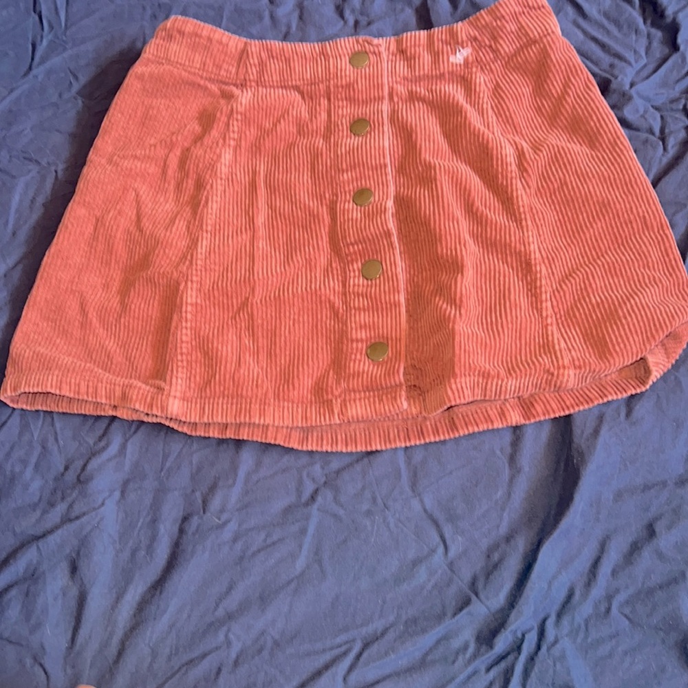 Corduroyed dusty pink, mini skirt size XS